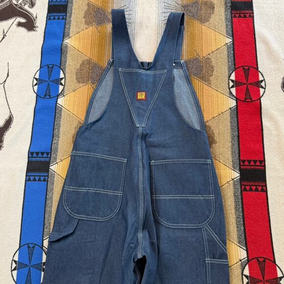 Vintage 90s Big Ben Denim Overalls Size 34x32 Work Farm Farming Outdoor - Picture 5 of 9